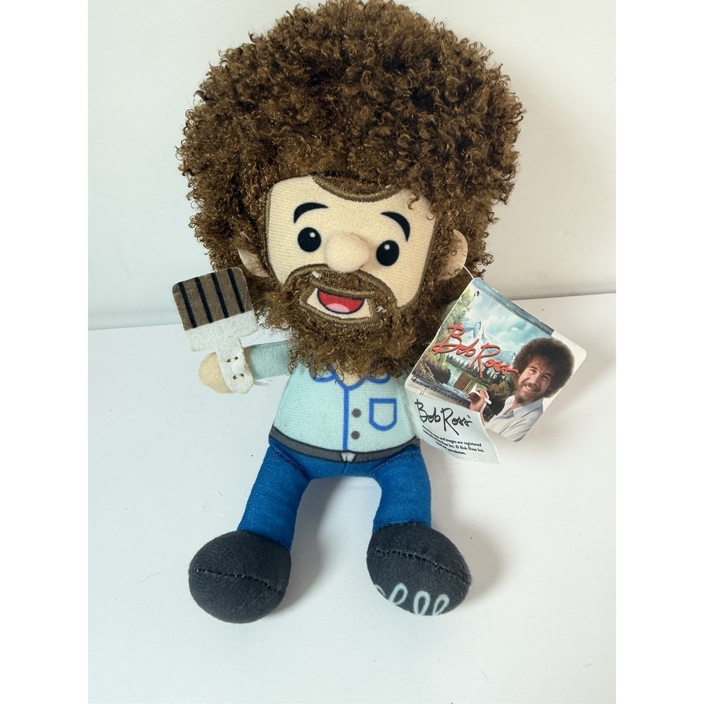 Bob Ross Licensed Character Fiesta Plush 8" Doll Happy Little‎ Painting Stuffed